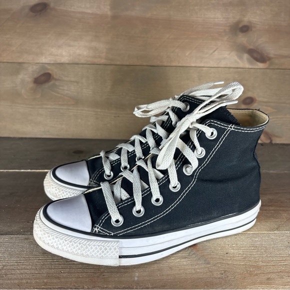 converse all star chuck taylor womens size 6 shoes black hightop comfort sneaker - Picture 1 of 8